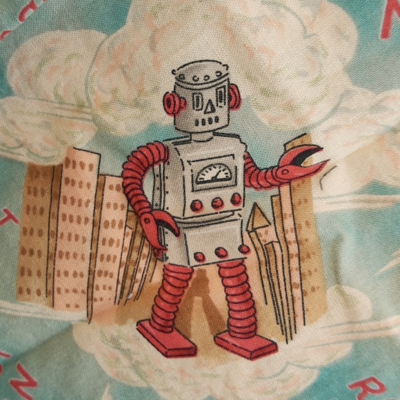 Vintage EC Star Robot Man Cotton Short Sleeve Sml - Picture 8 of 11